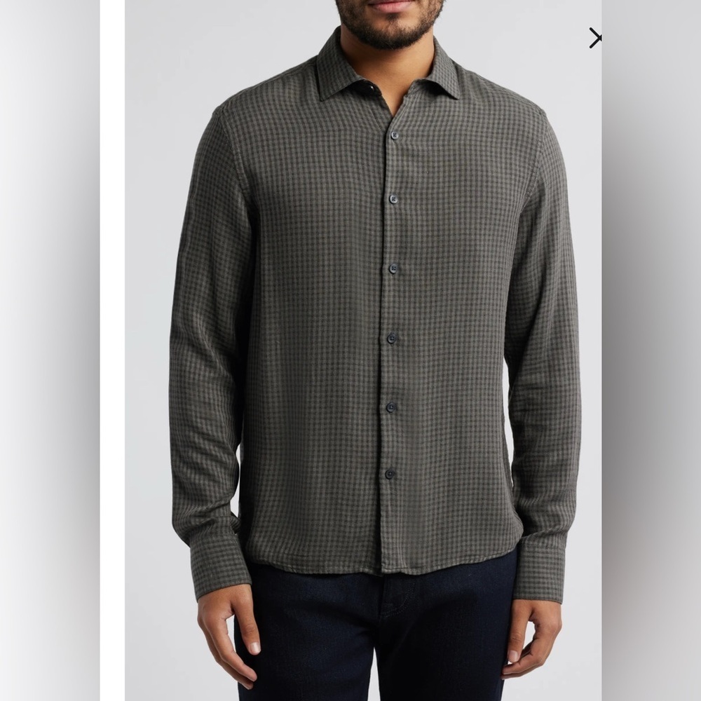 Robert Barakett Shirt long  Sleeve Navy Button Down Top